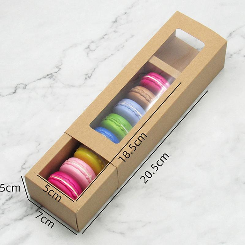 Macaron Transparent Window Box Kraft Paper Drawer Box Baking Biscuit Moon Cake Packaging
Macaron Transparent Window Box Kraft Paper Drawer Box Baking Biscuit Moon Cake Packaging