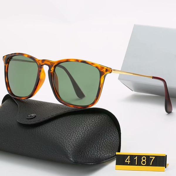 Brand Design Hot sale Fashion sunglasses women men Sun glasses outdoors driving glasses uv400 Eyewear Metal Frame Polaroid glass Lens 4187