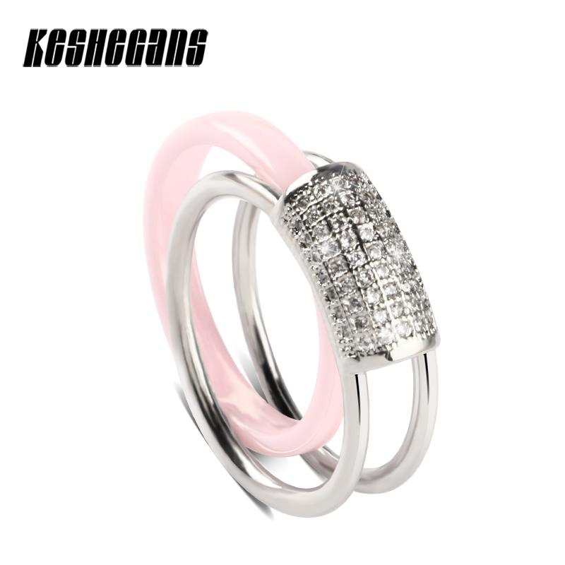 Lovely Girl Pink 2pcs/Set Be Apart Ceramic Ring With Shining Steel Rings Crystal Fashion Engagement Party Romantic Jewelry Gift
Lovely Girl Pink 2pcs/Set Be Apart Ceramic Ring With Shining Steel Rings Crystal Fashion Engagement Party Romantic Jewelry Gift