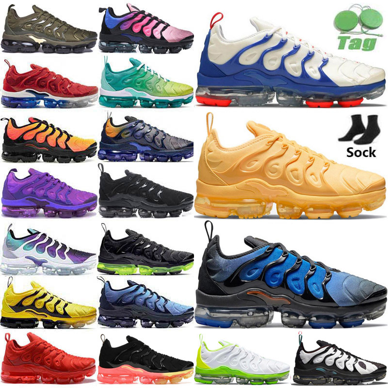 TN Plus running shoes for men women Triple Black White Volt Coconut Milk Hyper Royal Fresh Knicks Cherry Grape Midnight Navy womens trainers outdoor sports sneakers, Shoe box
TN Plus running shoes for men women Triple Black White Volt Coconut Milk Hyper Royal Fresh Knicks Cherry Grape Midnight Navy womens trainers outdoor sports sneakers, Shoe box