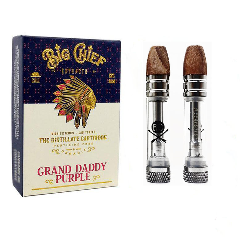 Big Chief Vape Pen Cartridges Gift Packaging Wood Tip Ceramic Coils Empty Carts Wax Vaporizer Thick Oil 510 Thread e Cigs Atomizers
Big Chief Vape Pen Cartridges Gift Packaging Wood Tip Ceramic Coils Empty Carts Wax Vaporizer Thick Oil 510 Thread e Cigs Atomizers