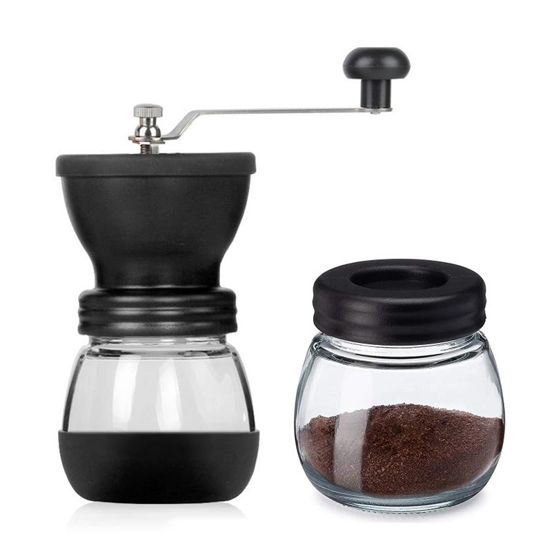 Manual Coffee Grinder Set with Ceramic Burrs Hand Coffee Mill with Glass Jars Adjustable Coarseness Hand Grinder
Manual Coffee Grinder Set with Ceramic Burrs Hand Coffee Mill with Glass Jars Adjustable Coarseness Hand Grinder