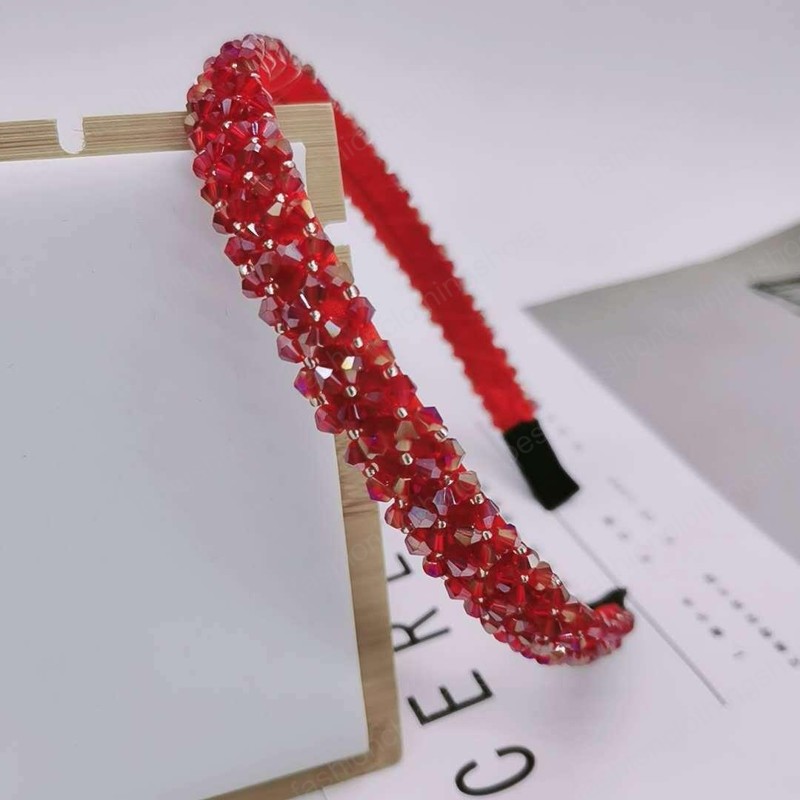 Fashion Hair Sticks Shiny Rhinestone Crystal Hair Band for Women Girl Head Hoop Fashion Hair Accessories Headwear 12 Colors