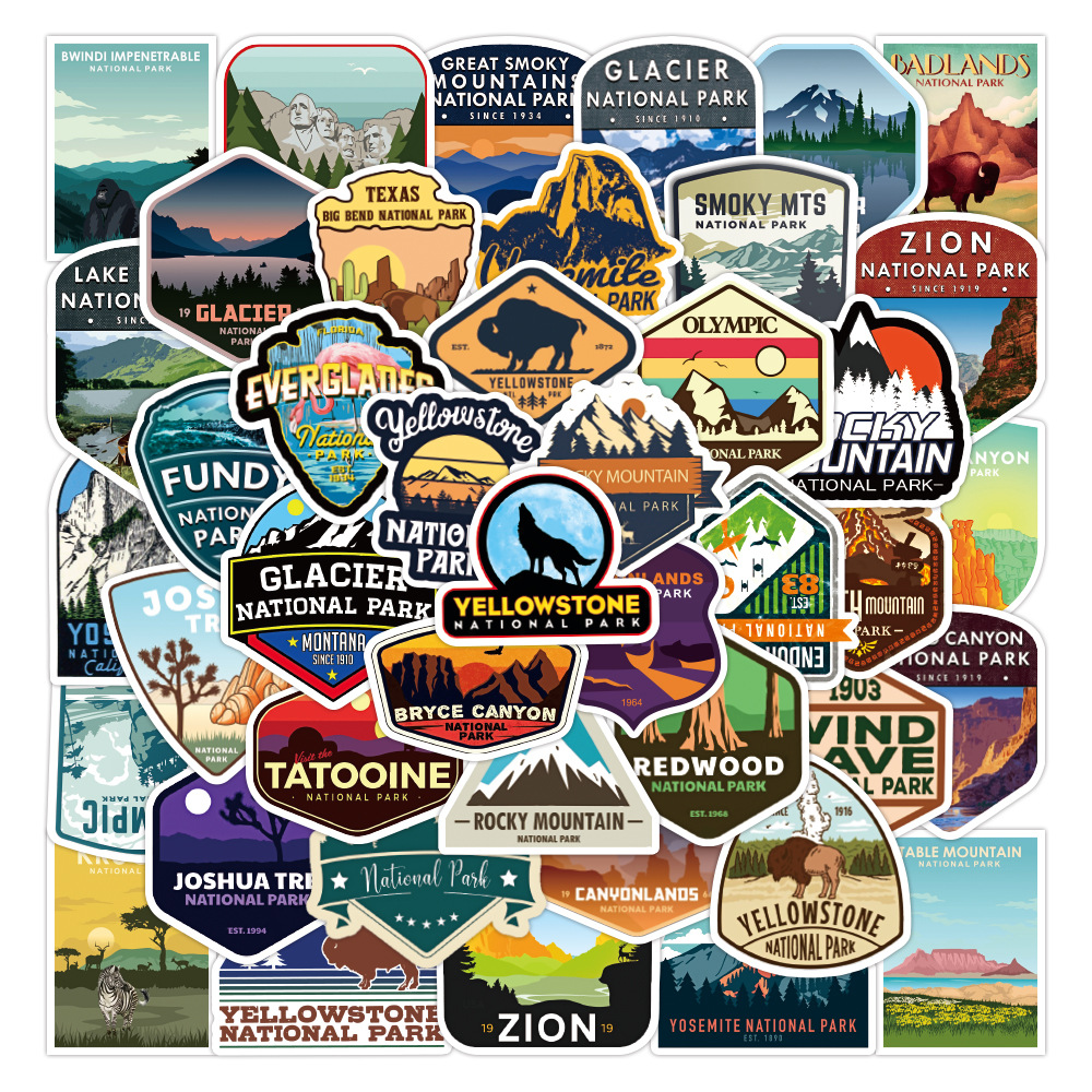 50Pcs/Lot Diverse National Park Lable Stickers For Cars Motorcycles Water Cup Furniture Children's Toy Luggage Skateboard
50Pcs/Lot Diverse National Park Lable Stickers For Cars Motorcycles Water Cup Furniture Children's Toy Luggage Skateboard