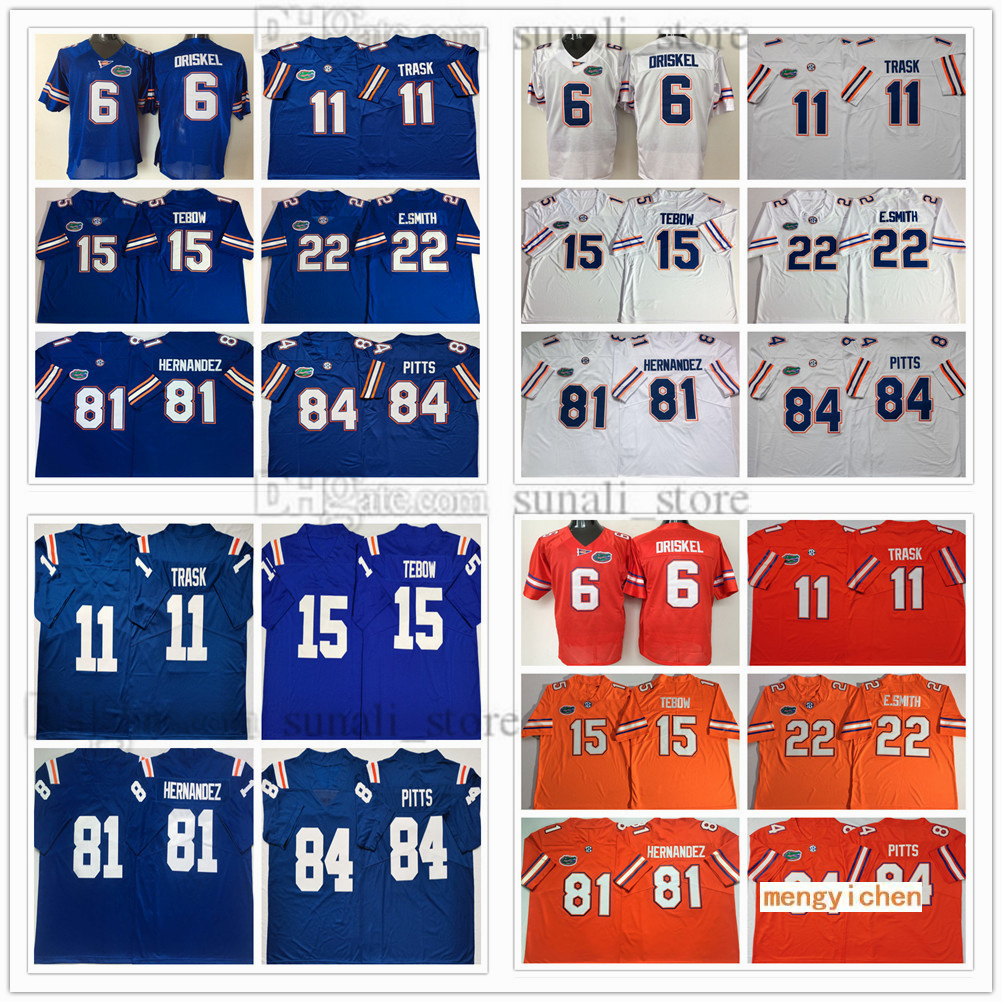 Florida Gators NCAA College 6 Jeff Driskel Jerseys Football 11 Kyle Trask 15 Tim Tebow 22 Emmitt Smith E.Smith 81 Aaron Hernandez 84 Kyle Pitts All Stitched, Blue
Florida Gators NCAA College 6 Jeff Driskel Jerseys Football 11 Kyle Trask 15 Tim Tebow 22 Emmitt Smith E.Smith 81 Aaron Hernandez 84 Kyle Pitts All Stitched, Blue