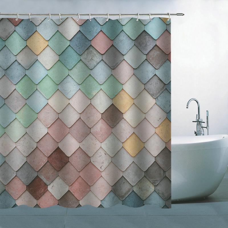 Personality Simple Elegant Shower Curtain Geometric Pattern Waterproof Polyester Fabric Shower Curtain Bathroom With 12 Hooks
Personality Simple Elegant Shower Curtain Geometric Pattern Waterproof Polyester Fabric Shower Curtain Bathroom With 12 Hooks