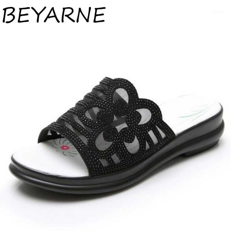 BEYARNE 2020 famous breathable mesh rhinestone sandals women fashion thick soled slippers big size summer casual slippers women1, Black
BEYARNE 2020 famous breathable mesh rhinestone sandals women fashion thick soled slippers big size summer casual slippers women1, Black