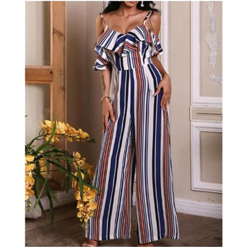 Ladies Striped Sling Rompers Fashion Trend Sexy Sleeveless Long Pants Jumpsuits Designer Female Autumn New High Waist Casual Loose Jumpsuit, Multi
Ladies Striped Sling Rompers Fashion Trend Sexy Sleeveless Long Pants Jumpsuits Designer Female Autumn New High Waist Casual Loose Jumpsuit, Multi