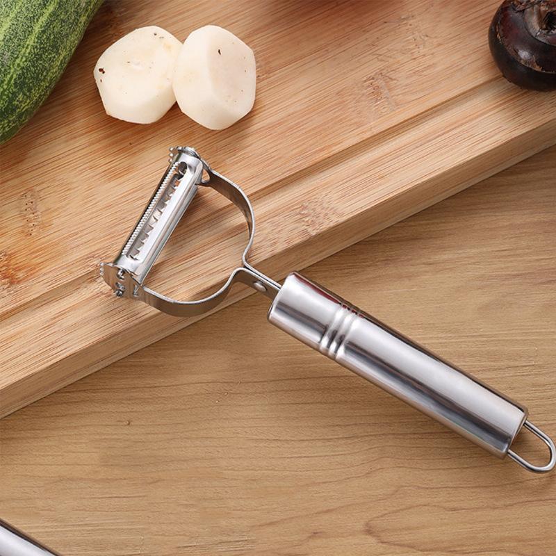 Stainless Steel Peeler Potato Cucumber Carrot Grater Cutter Multifunctional Vegetables Double Planing Slicer Peeling Tools Kitchen VT1966
Stainless Steel Peeler Potato Cucumber Carrot Grater Cutter Multifunctional Vegetables Double Planing Slicer Peeling Tools Kitchen VT1966