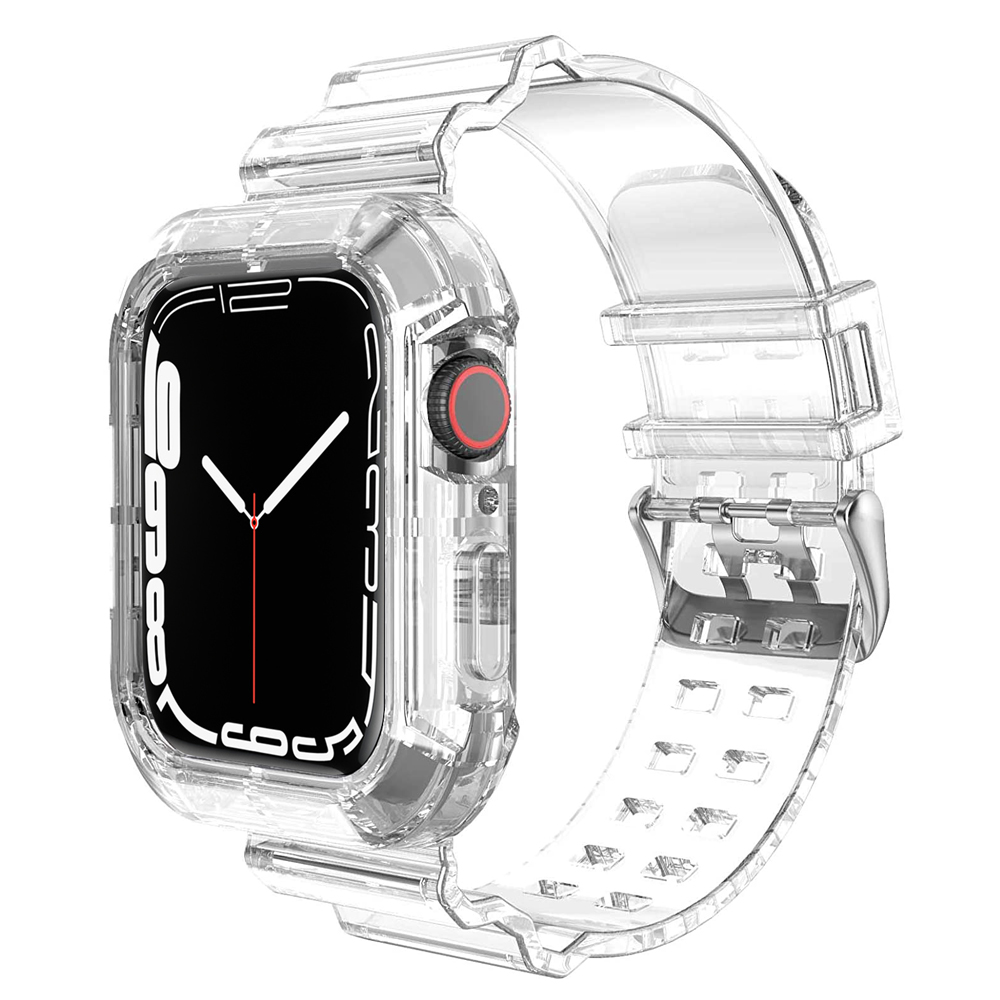 Case+Strap for Apple Watch Band 44mm 40mm 45mm 41mm 42mm 38mm Accessories Transparent Silicone Bracelet iWatch series 3 5 6 se 7
Case+Strap for Apple Watch Band 44mm 40mm 45mm 41mm 42mm 38mm Accessories Transparent Silicone Bracelet iWatch series 3 5 6 se 7