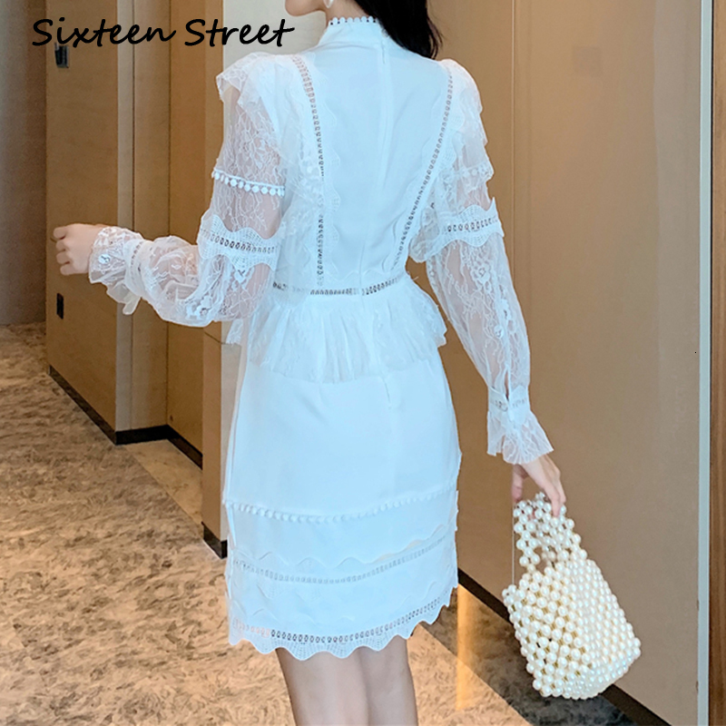 New Autumn White Lace for the Woman to Get Elegant Neck Slices Dressed in Women's Long Party Design Track 2021 3k4a
New Autumn White Lace for the Woman to Get Elegant Neck Slices Dressed in Women's Long Party Design Track 2021 3k4a