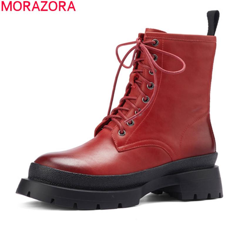 MORAZORA 2021 New Brand women boots genuine leather boots comfortable square heels round toe autumn winter ankle shoes, Black
MORAZORA 2021 New Brand women boots genuine leather boots comfortable square heels round toe autumn winter ankle shoes, Black