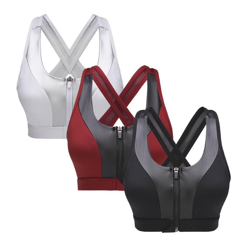 bra women sports comfortable fitness sportswear feminine bralette gym female underwear Front zipper adjustable speed dry, Black
bra women sports comfortable fitness sportswear feminine bralette gym female underwear Front zipper adjustable speed dry, Black