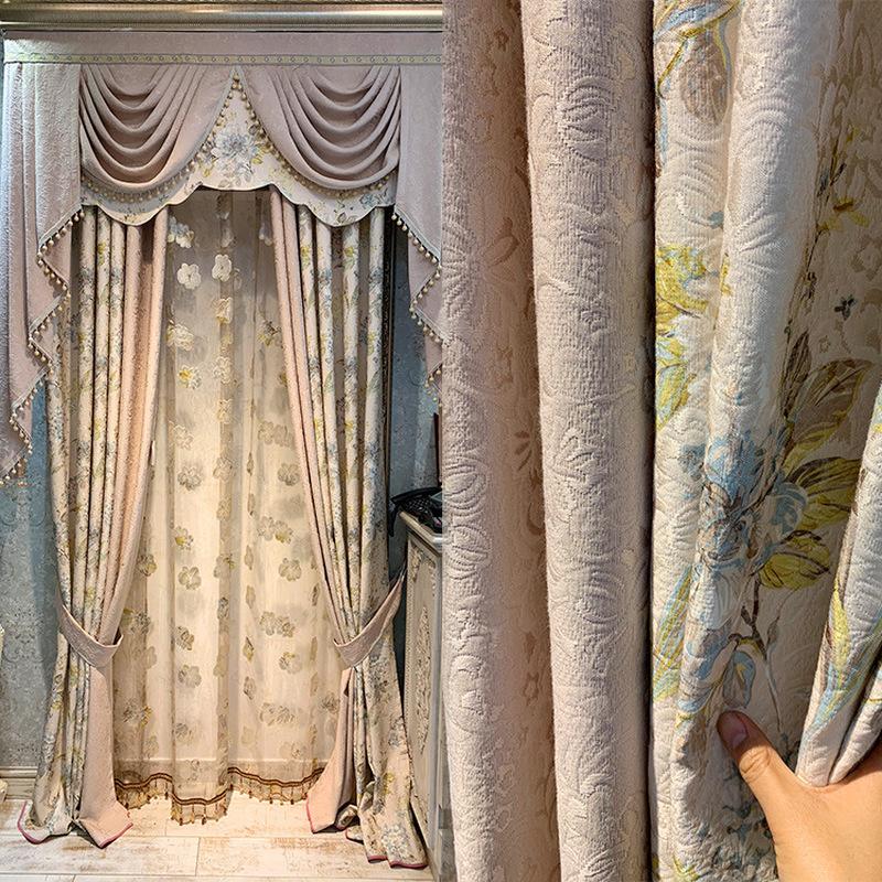 Luxury Curtains for Living Dining Room Bedroom American High-end Printed Curtains Tulle Finished Product Customization
Luxury Curtains for Living Dining Room Bedroom American High-end Printed Curtains Tulle Finished Product Customization