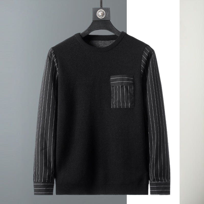 Men Sweater Fashion Fake Two Sweaters England Style Men Slim Shirt Collar Sweater Casual Mens Designers Sweaters 4 Styles Size -3XL, White;black
Men Sweater Fashion Fake Two Sweaters England Style Men Slim Shirt Collar Sweater Casual Mens Designers Sweaters 4 Styles Size -3XL, White;black