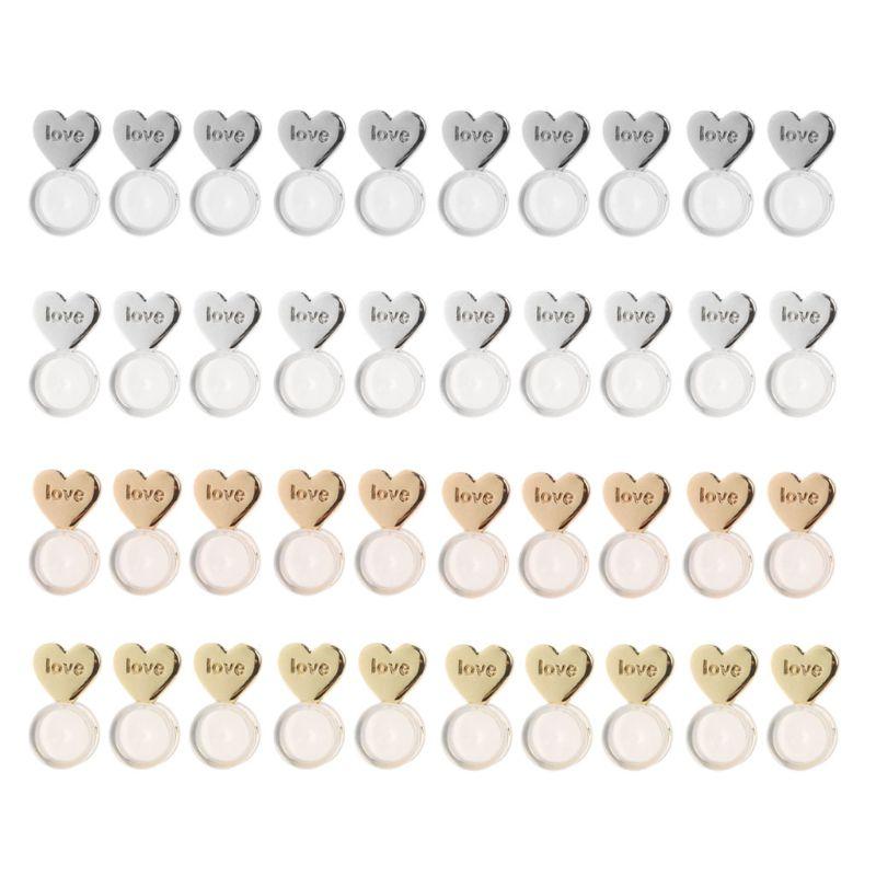10Pcs Heart Love Magic Earring Lifters Earring Lifts Backs Adjustable Hypoallergenic Nuts Ear Lobe Support
10Pcs Heart Love Magic Earring Lifters Earring Lifts Backs Adjustable Hypoallergenic Nuts Ear Lobe Support