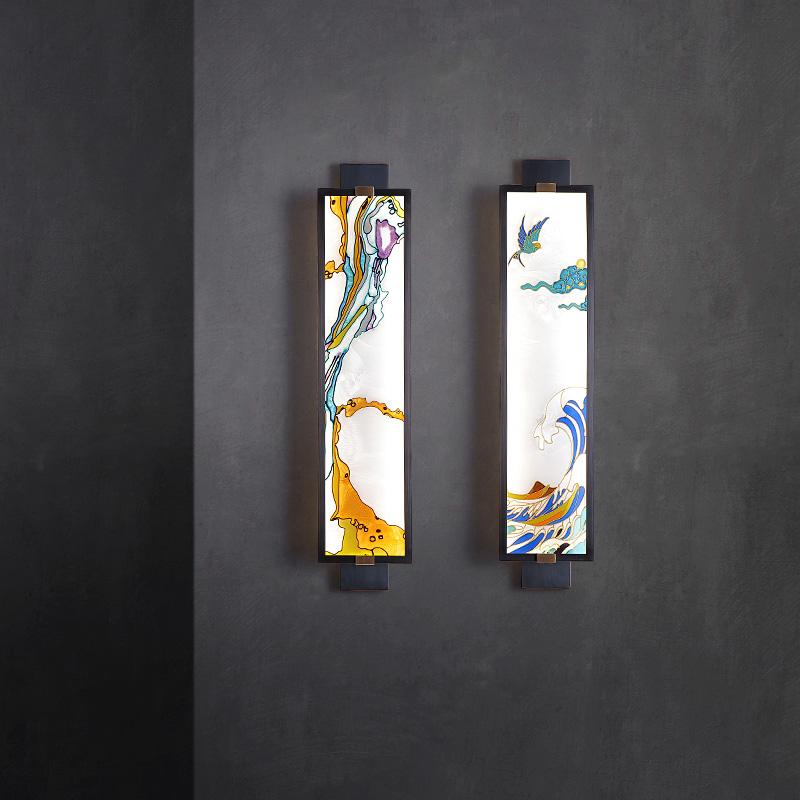 New Chinese Style wall lamp Living Room Background Wall Decoration Modern led light Bedroom Enamel Color Vintage sconce
New Chinese Style wall lamp Living Room Background Wall Decoration Modern led light Bedroom Enamel Color Vintage sconce