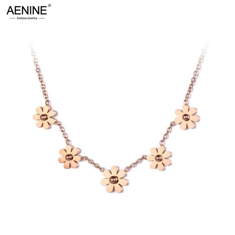 AENINE Stainless Steel Fashion 5Pcs Daisy Flowers Charm Necklaces Office Style Choker Pendant Necklace Jewelry For Girls AN18073
AENINE Stainless Steel Fashion 5Pcs Daisy Flowers Charm Necklaces Office Style Choker Pendant Necklace Jewelry For Girls AN18073
