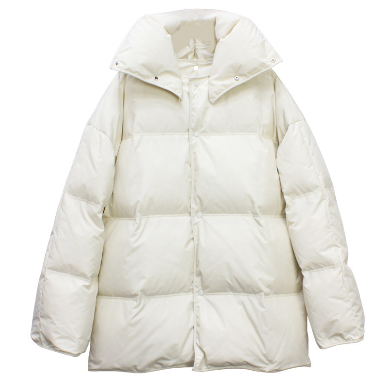 New Autumn Winter White Duck Down Jacket Women Single Breasted Down Coat Female Thick Warm Long Down Parkas Oversize Outerwear 201031