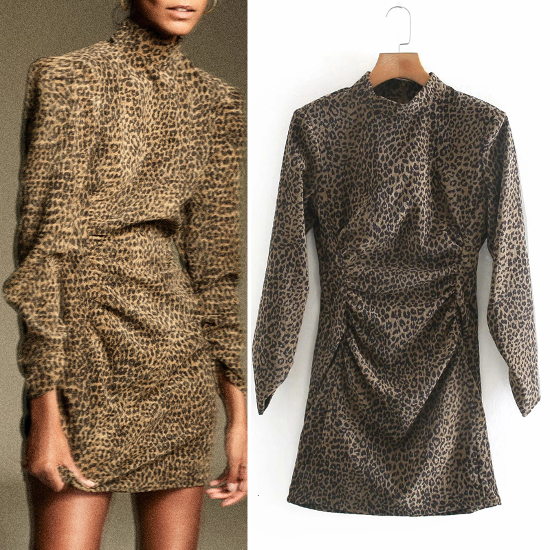 2021 New Leopard Croduroy Mini Woman Vintage Animal Print High Neck Long Sleeve Dress Women Autumn Winter Elegant Ladies Dresses T3rz
2021 New Leopard Croduroy Mini Woman Vintage Animal Print High Neck Long Sleeve Dress Women Autumn Winter Elegant Ladies Dresses T3rz