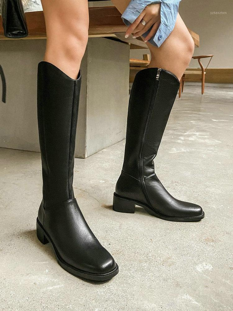 Boots EshtonShero Winter Womens Shoes Knee High Woman Leather Med Heels Platform Zipper Antiskid Sole Motorcycle Size 3-81, Black
Boots EshtonShero Winter Womens Shoes Knee High Woman Leather Med Heels Platform Zipper Antiskid Sole Motorcycle Size 3-81, Black