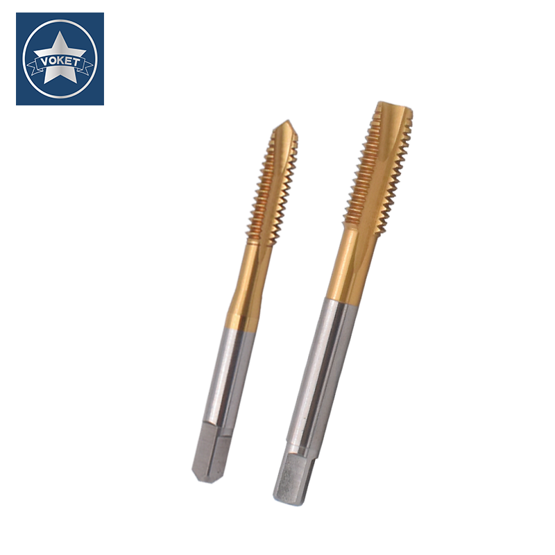 HSSE With Tin Spiral Pointed tap UNC 1-64 2-56 3-48 4-40 5-40 6-32 8-32 10-24 12-24 1/4 5/16 3/8 7/16 1/2 9/16 3/4 Machine Taps
HSSE With Tin Spiral Pointed tap UNC 1-64 2-56 3-48 4-40 5-40 6-32 8-32 10-24 12-24 1/4 5/16 3/8 7/16 1/2 9/16 3/4 Machine Taps