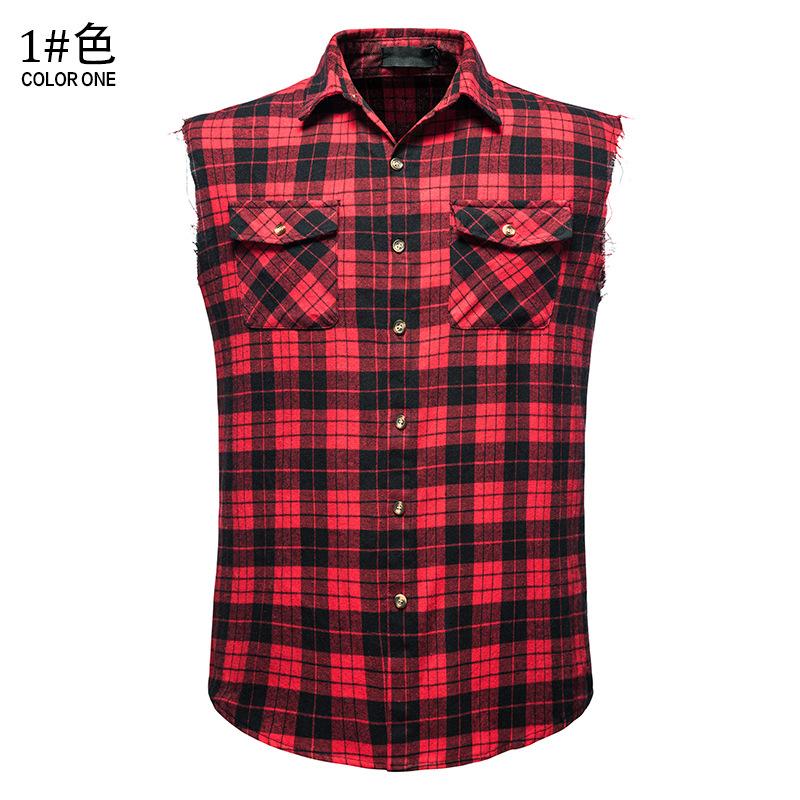 Men's Casual Shirts Hip-Hop Checkered Sleeveless Shirt Men Summer Brand 2021 Plaid Printed Turndown Collar Waistcoat Camisas Streetwear, White;black
Men's Casual Shirts Hip-Hop Checkered Sleeveless Shirt Men Summer Brand 2021 Plaid Printed Turndown Collar Waistcoat Camisas Streetwear, White;black