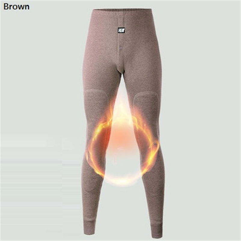 New thermal underwear pants thick wear in very cold Winter underpants for Russian Canada and European men Protect the knee 201023