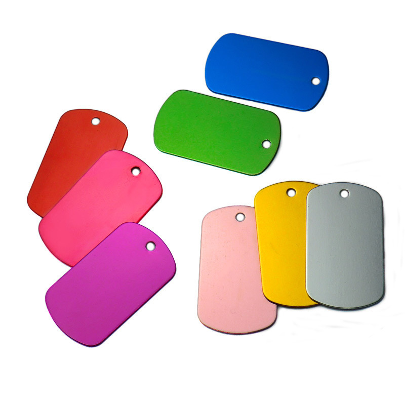 100Pcs Dog Tag Military Pet Id Tags Aluminum Name Pendant Blank Dog Tags Personalized Customized Dog Tag 201126