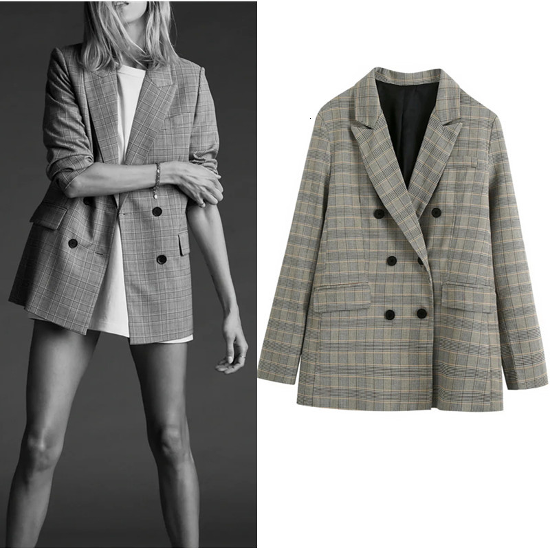2021 New Women Plaid Long Sleeve Lapel Collar Double-breasted Blazer Woman Fashion Office Wear Elegant Ladies Outerwear 08rb
2021 New Women Plaid Long Sleeve Lapel Collar Double-breasted Blazer Woman Fashion Office Wear Elegant Ladies Outerwear 08rb