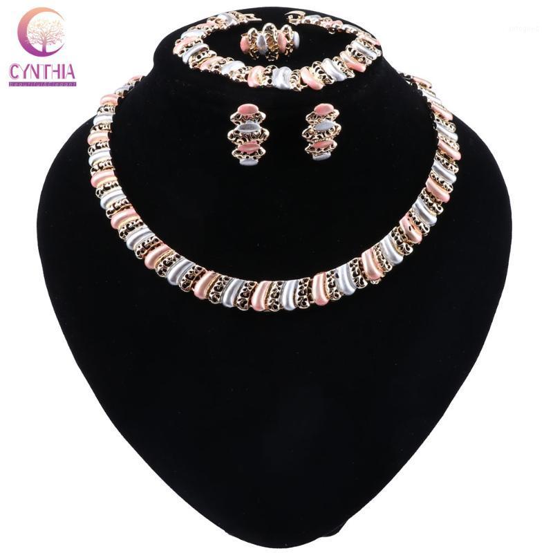 Earrings & Necklace CYNTHIA Fashion African Beads Jewelry Set Brand Dubai Gold Color Wholesale Nigerian Wedding Crystal Sets1, As pic
Earrings & Necklace CYNTHIA Fashion African Beads Jewelry Set Brand Dubai Gold Color Wholesale Nigerian Wedding Crystal Sets1, As pic