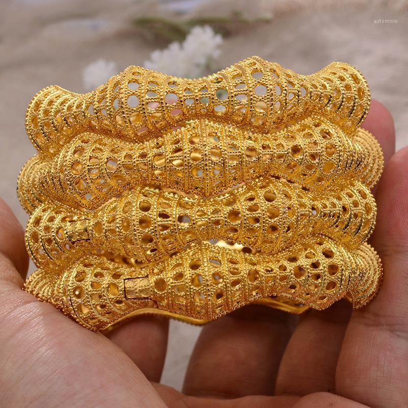 ANNAYOYO 4Pcs/lot 24K Ethiopian Gold Bangles for Women Wedding Bride Bangles Gold Color Jewelry Middle East African Bride Gifts1
ANNAYOYO 4Pcs/lot 24K Ethiopian Gold Bangles for Women Wedding Bride Bangles Gold Color Jewelry Middle East African Bride Gifts1