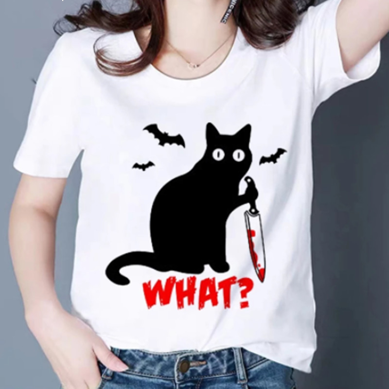 2021 New Black What Printed Woman Killer Cat T-shirt Funny Knife Will See Short Harajuku Sleeve Long Size Large Female Tshirt Top Yuno, Ivory.
2021 New Black What Printed Woman Killer Cat T-shirt Funny Knife Will See Short Harajuku Sleeve Long Size Large Female Tshirt Top Yuno, Ivory.