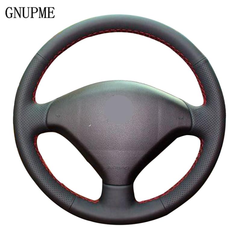 DIY Black Hand Sewing Steering Wheel Cover Sofe Artificial Leather Car Steering Wheel Cover for 307
DIY Black Hand Sewing Steering Wheel Cover Sofe Artificial Leather Car Steering Wheel Cover for 307