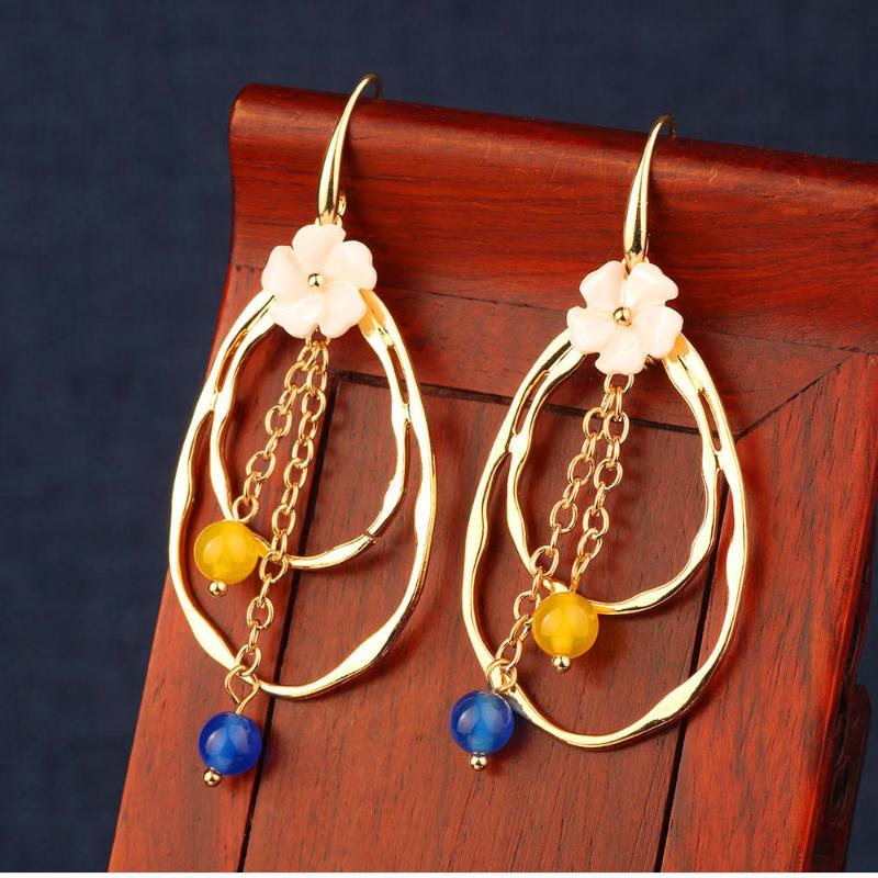 Dangle & Chandelier MYWINY Fashion Shell Flower Earrings Ethnic Water Drop Long Earrings, Vintage Jewelry For Women And Girl Of Gift
Dangle & Chandelier MYWINY Fashion Shell Flower Earrings Ethnic Water Drop Long Earrings, Vintage Jewelry For Women And Girl Of Gift
