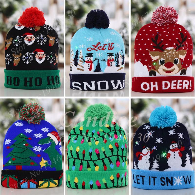 New Year Christmas Beanie Unisex LED Colorful Lighted Hat Women Men Knitted Cap Santa Claus Antler Snowflake Cap Party Decor1
New Year Christmas Beanie Unisex LED Colorful Lighted Hat Women Men Knitted Cap Santa Claus Antler Snowflake Cap Party Decor1
