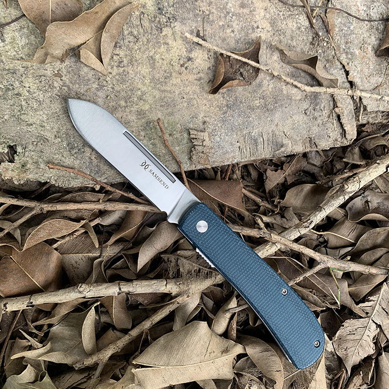 Mini 440C material flax fiber handle hunting folding knife SAMSEND multi-function tool
Mini 440C material flax fiber handle hunting folding knife SAMSEND multi-function tool
