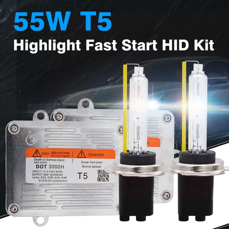 SKYJOYCE 1 Set 55W Fast Start HID Kit DLT T5 Fast Bright HID Ballast 5500K Highlight Bulb H1 H3 H7 H11 9005 9006 9012 D2H
SKYJOYCE 1 Set 55W Fast Start HID Kit DLT T5 Fast Bright HID Ballast 5500K Highlight Bulb H1 H3 H7 H11 9005 9006 9012 D2H