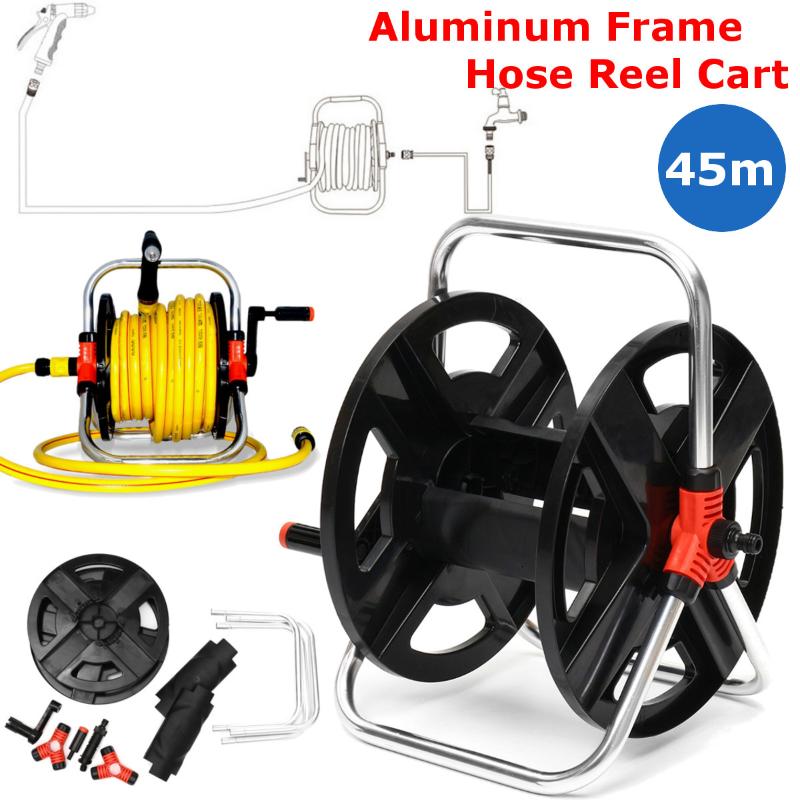 38x35x25cm Home Garden Hose Reel Holder Rack Pipe Storage Cart Gardening Water Planting Cart Aluminum Frame Irrigation Supplies, As pic
38x35x25cm Home Garden Hose Reel Holder Rack Pipe Storage Cart Gardening Water Planting Cart Aluminum Frame Irrigation Supplies, As pic