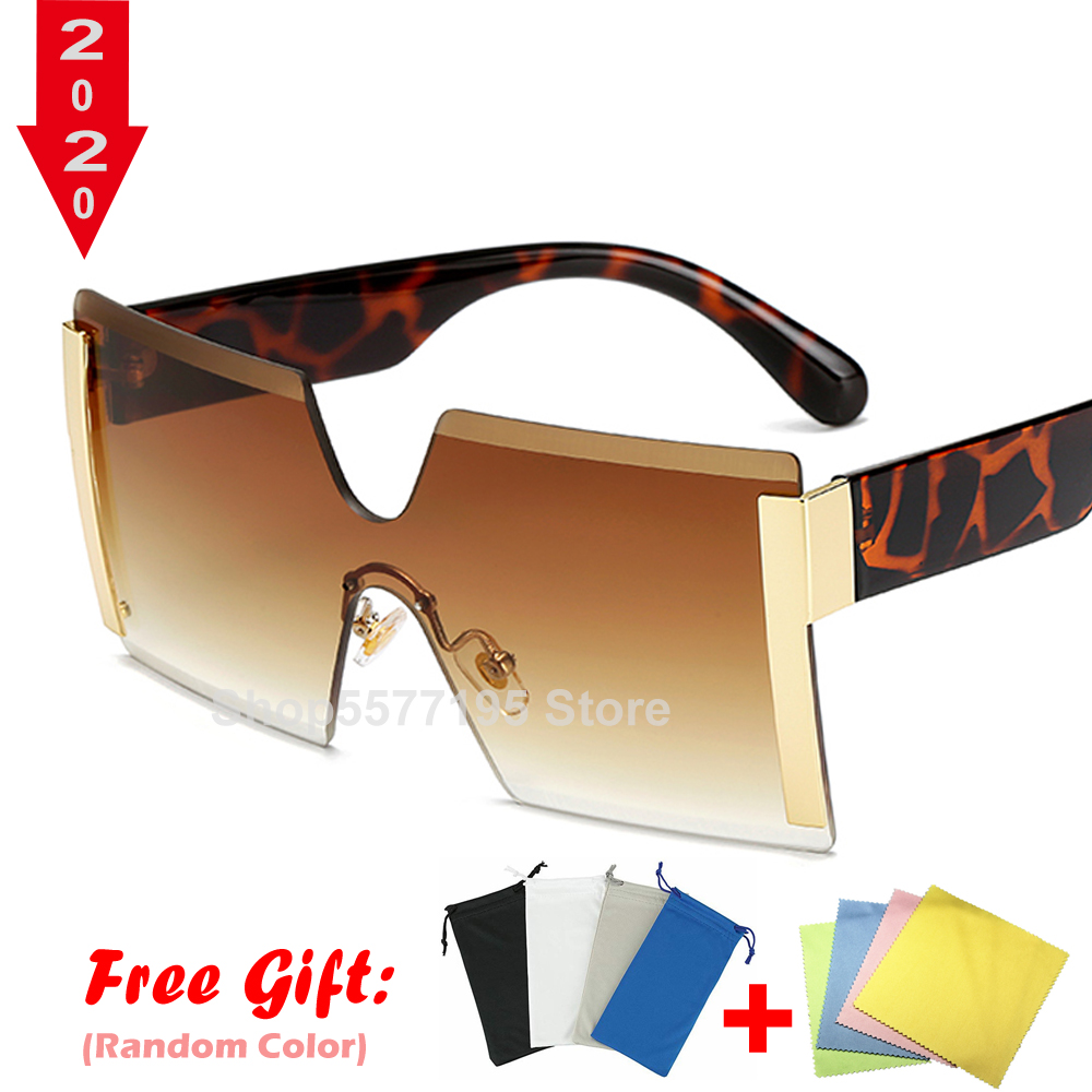 2020 Oversized Square Rimless Sunglasses Women Brand Designer Flat top Big Sun Glasses Female One Piece Travel Gafa de sol
2020 Oversized Square Rimless Sunglasses Women Brand Designer Flat top Big Sun Glasses Female One Piece Travel Gafa de sol