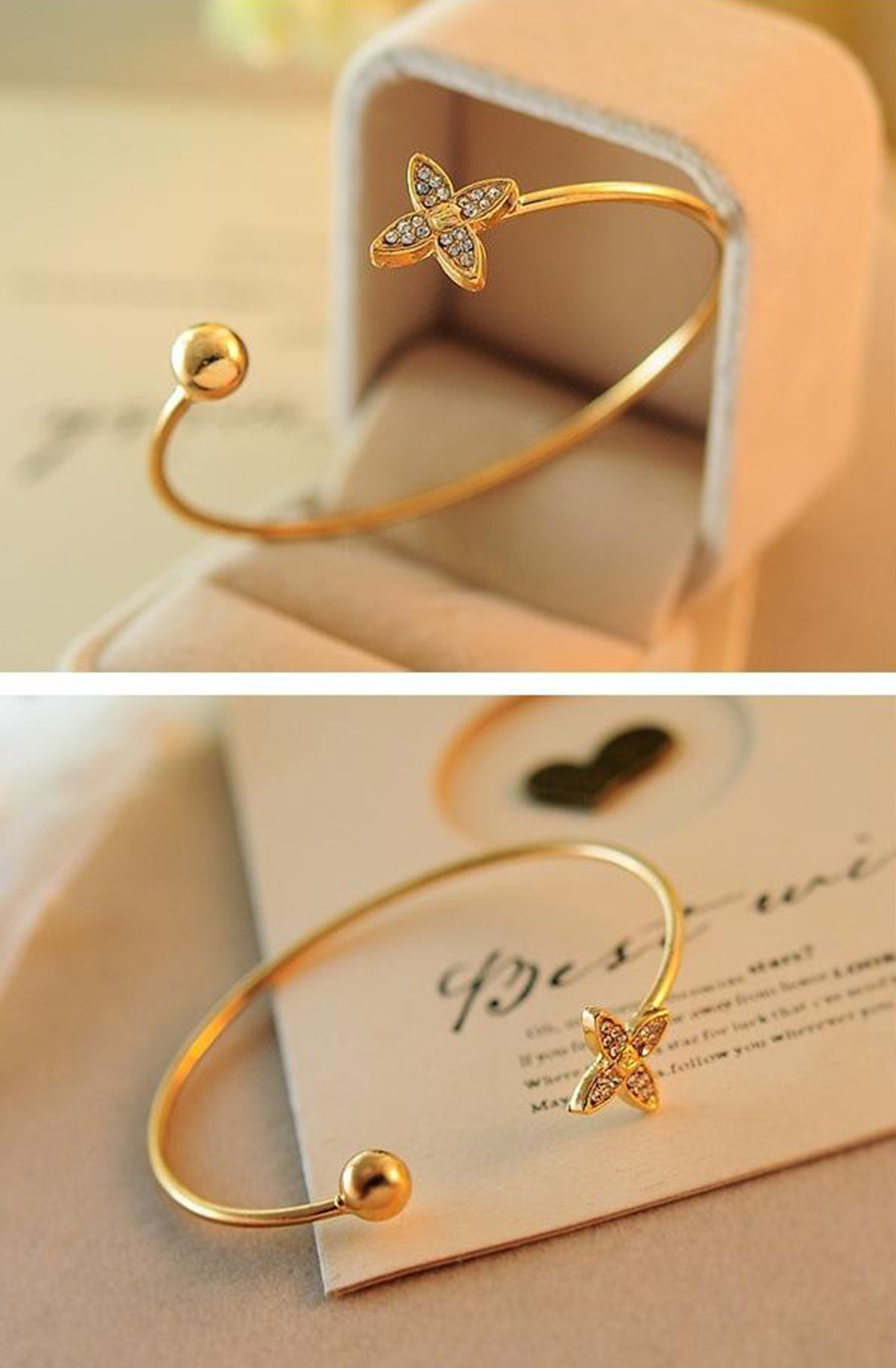Bracelets Bangles Rhinestone Clover Gold Plated Fine Jewelry Nickel & Lead Free Fashion Indian Bangles, Black
Bracelets Bangles Rhinestone Clover Gold Plated Fine Jewelry Nickel & Lead Free Fashion Indian Bangles, Black
