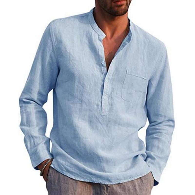 Lamei Men Shirts 2021 New Fashion Men's Long Sleeve V-neck Casual Beach Linen Shirt Men's Clothing Large Size Chemise Homme, Khaki
Lamei Men Shirts 2021 New Fashion Men's Long Sleeve V-neck Casual Beach Linen Shirt Men's Clothing Large Size Chemise Homme, Khaki