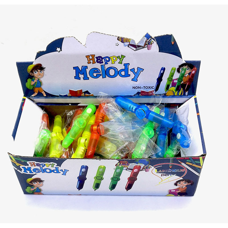 Funny Rotating Toy Party Favor Led Luminous Gyro Spinner Pen Office Anti Stress Kinetic Toys