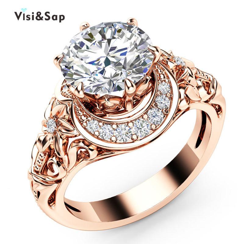 Visisap Hollow Pattern Flowers Zircon Rings for Women Rose Gold Color Ring Arabic Style Dubai Hot Sell Fashion Accessories B2163
Visisap Hollow Pattern Flowers Zircon Rings for Women Rose Gold Color Ring Arabic Style Dubai Hot Sell Fashion Accessories B2163