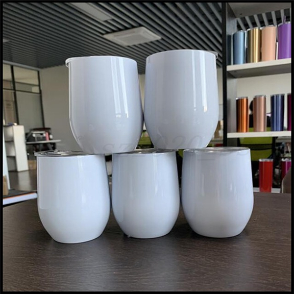 12oz Blank Sublimation Wine Tumblers Egg Shaped Wine Glass Double Wall Mugs Stainless Steel Tumblers with Lid Sea Shipping CCA12437 100pcs, As picture
12oz Blank Sublimation Wine Tumblers Egg Shaped Wine Glass Double Wall Mugs Stainless Steel Tumblers with Lid Sea Shipping CCA12437 100pcs, As picture