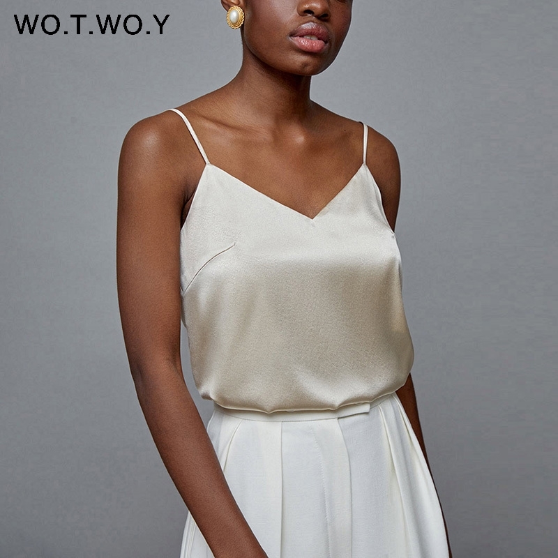 WOTWOY Sexy Deep V-neck Slim Tank Top Women Sleeveless Solid Skinny Female Camisole Fashion Tops Women Summer Soft Touching Y200422, Wt20001apricot
WOTWOY Sexy Deep V-neck Slim Tank Top Women Sleeveless Solid Skinny Female Camisole Fashion Tops Women Summer Soft Touching Y200422, Wt20001apricot