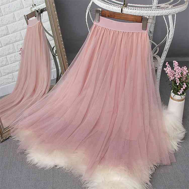 spring high waist women skirt solid irregular mesh skirts tulle slim a-line pleated skirts women jupe faldas saias outwear, Black
spring high waist women skirt solid irregular mesh skirts tulle slim a-line pleated skirts women jupe faldas saias outwear, Black