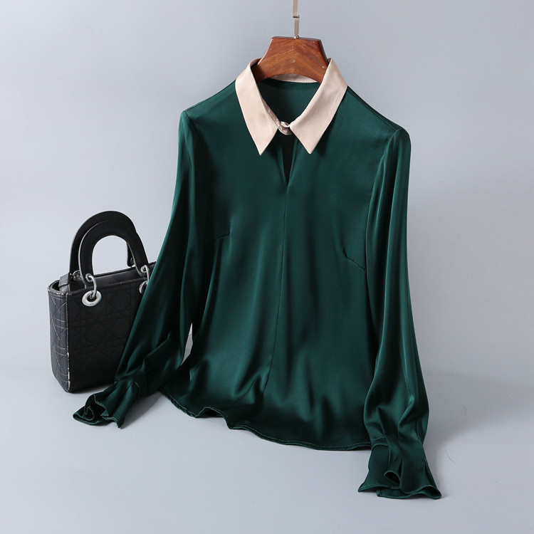 2020 Button New Down a Pencil and Silk Shirt Ladies Suit Color Contrast Boutique Top Women's Fashions in Early Spring Tkdb, Pink
2020 Button New Down a Pencil and Silk Shirt Ladies Suit Color Contrast Boutique Top Women's Fashions in Early Spring Tkdb, Pink