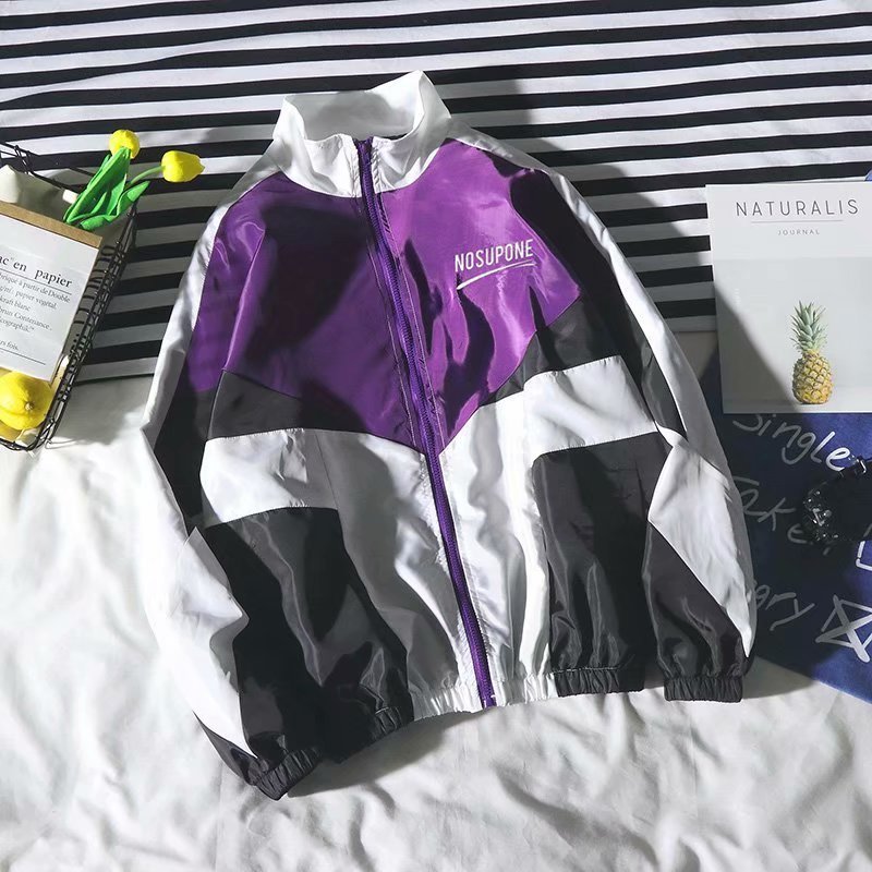 Jacket Men Windbreaker Spring/Autumn Hip Hop Couple Thin Jacket Loose Large Size Zipper Coat Trend Handsome CollarJackets Y200930