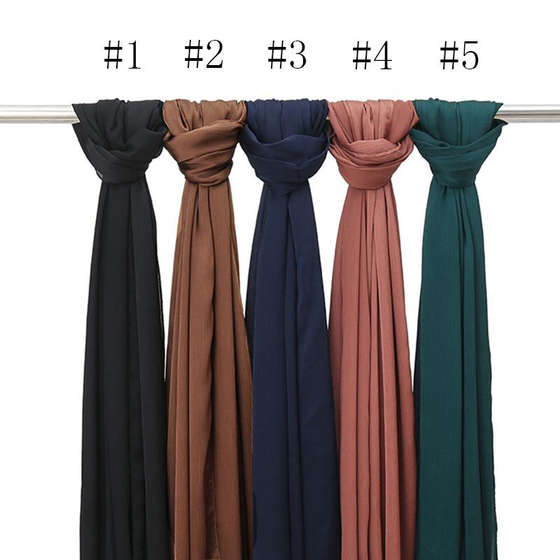 New 2020 Plain Big Size Ripple Silk Polyester Shawl Scarf Women Fashion Thin Hijabs and Wraps Muslim Snood 180*75Cm
New 2020 Plain Big Size Ripple Silk Polyester Shawl Scarf Women Fashion Thin Hijabs and Wraps Muslim Snood 180*75Cm